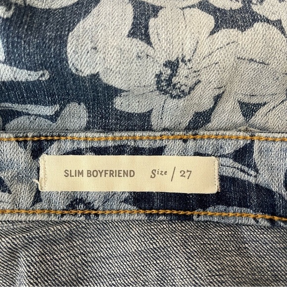 Pilcro Floral-Printed Slim Boyfriend Jeans boho fairy whimsical - Picture 11 of 16
